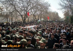 تشییع و تدفین دو شهید گمنام در پردیس شهید بهشتی مشهد