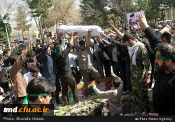 تشییع و تدفین دو شهید گمنام در پردیس شهید بهشتی مشهد