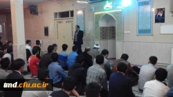 حضور دکتر مجتبوی در نماز جماعت دانشجویان مرکز دانشور