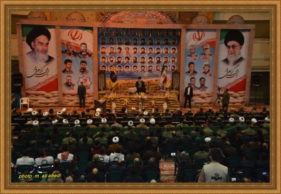 حضور همکاران و اساتید مرکز آموزش عالی دانشور در مراسم سالگرد شهید مدافع حرم شهید قاجاریان