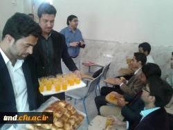 همزمان با 13 رجب و روز میلاد امیر المومنین ( ع) انجام شد : 
حضور دکتر رئوفیان در کلاسهای درس  جهت تبریک و توزیع شربت و شیرینی در بین دانشجویان  6