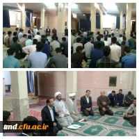 حضور صمیمانه دکتر مجتبوی و حجت الاسلام میرزایی در جمع دانشجویان