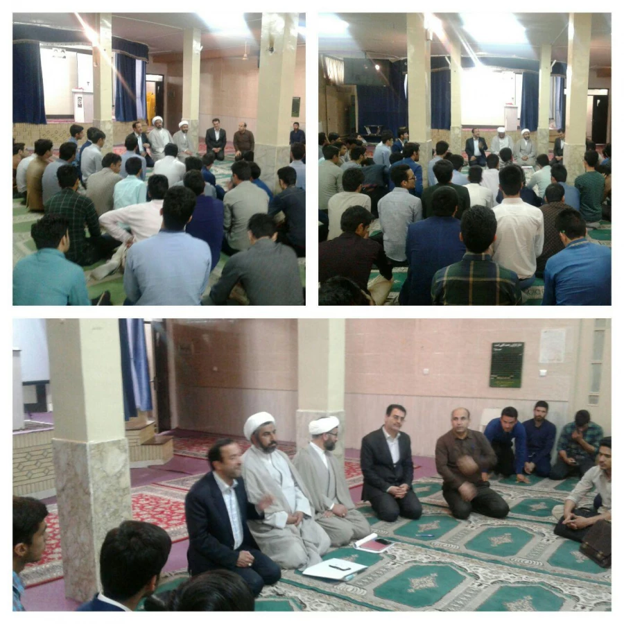 حضور صمیمانه دکتر مجتبوی و حجت الاسلام میرزایی در جمع دانشجویان