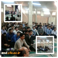 حضور حجت الاسلام میرزایی در جمع دانشجویان