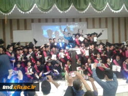 با حضور مدیران استانی دانشگاه فرهنگیان و مسئولین شهرستان و خانواده های دانشجویان برگزار شد : 
دومین آئین جشن دانش آموختگی دانشجویان ورودی 92 واحد دانشور نیشابور 6