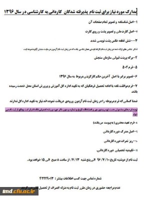 مدارک و شرایط ثبت نام در دوره کارشناسی ناپیوسته معلمان