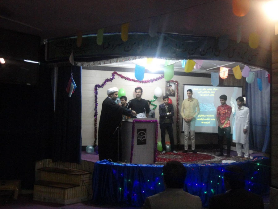 با حضور حجت الاسلام میرزایی مسئول محترم نهاد رهبری در دانشگاه فرهنگیان خراسان رضوی انجام شد : 
جشن هفته وحدت و میلاد مسعود پیامبر اکرم ص و امام جعفر صادق ع 3