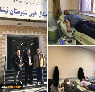 همزمان با ولادت حضرت زینب (س) و روز پرستار انجام شد : 
حضور جمعی از کارکنان واحد دانشور در سازمان انتقال خون و اهدای خون