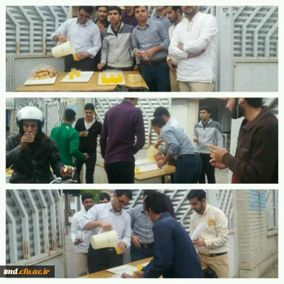 همزمان با اعیاد شعبانیه و میلاد سه گل فاطمی برگزار شد : 
مراسم جشن و مولودی خوانی و توزیع شربت و شیرینی توسط دانشجویان واحد دانشور