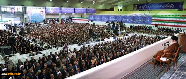 حضور رهبر معظم انقلاب در دانشگاه فرهنگیان و دیدار با دانشجویان