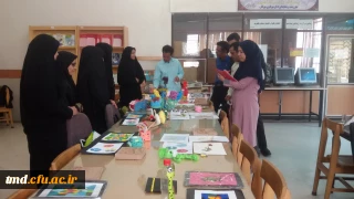با راهنمایی سرکار خانم سلیمانی مدرس محترم درس هنرهای تجسمی انجام شد : 
برپایی نمایشگاه سازه های دستی مهارت آموزان واحد دانشور نیشابور