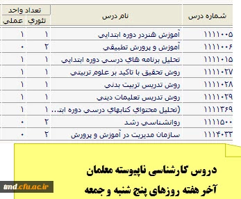 قابل توجه کلیه دانشجویان 
اطلاعیه انتخاب واحد