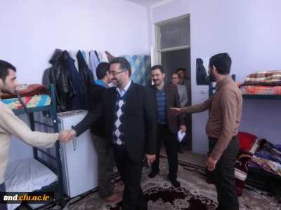 با حضور کارشناسان اداره کل برنامه ریزی خدمات و رفاه دانشجویی برگزار شد : 
بازدید از سراهای دانشجویی و مجموعه سلف سرویس و آشپزخانه واحد دانشور نیشابور