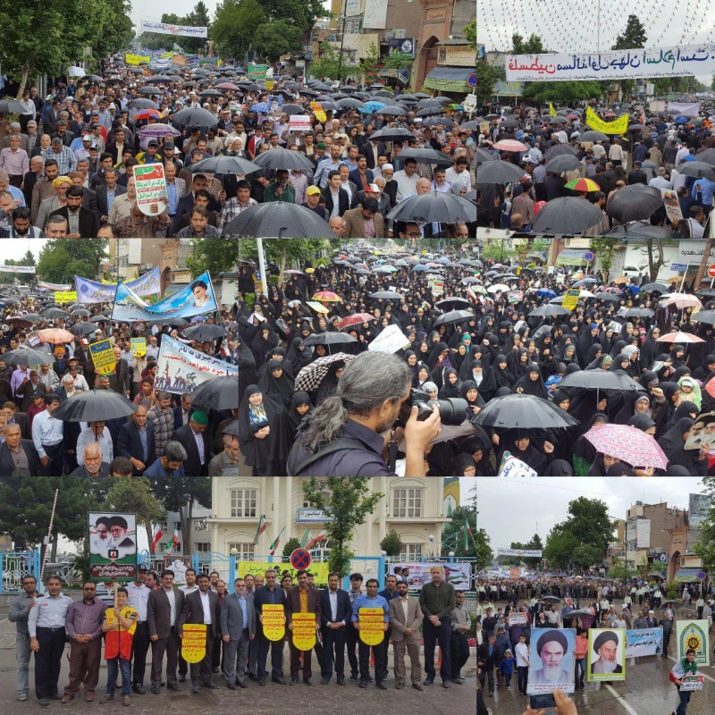 همگام و همراه با امت حزب الله و در پاسخ به ندای رهبر معظم انقلاب صورت گرفت:  
حضور اساتید ، کارکنان و دانشجویان واحد دانشور در راهپیمایی روز جهاانی قدس  5