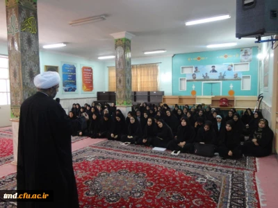 با حضور حجت الاسلام میرزایی مسئول نهاد رهبری در دانشگاه فرهنگیان خراسان رضوی انجام شد : 
بازدید از واحد خواهران نیشابور و دیدار با دانشجویان