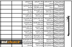 برنامه دروس ارائه شده و زمان دروس ویژه ترم دوم  و راهنمای انتخاب واحد  ( برادران و خواهران ) 4