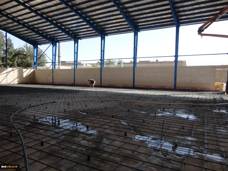 اتمام مرحله اول ساخت سالن ورزشی چند منظوره واحد دانشور نیشابور 6