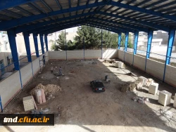اتمام مرحله اول ساخت سالن ورزشی چند منظوره واحد دانشور 5