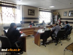 با حضور رییس و معاونین دانشگاه پیام نور نیشابور برگزار شد : 
جلسه هماهنگی و تهیه پیش نویس تفاهم نامه فضای دانشگاه پیام نور نیشابور جهت استفاده واحد خواهران در سال آینده  2