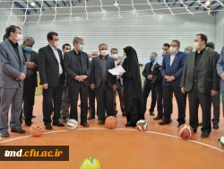 همزمان با هفته دولت و با حضور آقای مهندس رخشانی مهر معاون وزیر و رئیس سازمان نوسازی مدارس انجام شد : 
آئین افتتاح مرحله اول سالن ورزشی چند منظوره واحد دانشور نیشابور 8