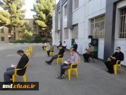 همزمان با سالروز شهادت سید و سالار شهیدان حضرت اباعبدالله الحسین (ع) برگزار شد : 
مراسم قرائت زیارت عاشورا با حضور کارکنان واحد دانشور  3