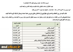 قابل توجه دانشجویان عزیز 
برنامه زمانی و نحوه انتخاب واحد ( ثبت نام ) دانشجویان در نیمسال دوم 400-1399 4