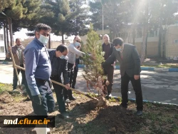 همزمان با هفته منابع طبیعی و روز درختکاری انجام شد : 
غرس چند اصله نهال در محوطه دانشگاه فرهنگیان واحد دانشور  5