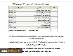 اطلاعیه مهم انتخاب واحد نیمسال اول 401--1400
قابل توجه کلیه دانشجویان محترم  17