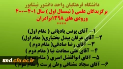 برگزیدگان علمی نیمسال اول دانشگاه فرهنگیان واحد دانشور نیشابور  3