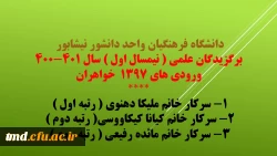 برگزیدگان علمی نیمسال اول دانشگاه فرهنگیان واحد دانشور نیشابور  6