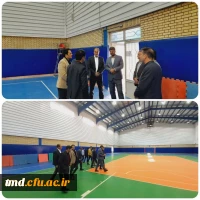 بازدید دکتر خواجوی دبیرکل فدراسیون ورزشهای دانشگاهی، دکتر خادملو رئیس هیات ورزشهای دانشگاهی استان  خراسان رضوی وآقای احمدیان دبیر هیات از مجموعه های ورزشی دانشگاه فرهنگیان نیشابور  2