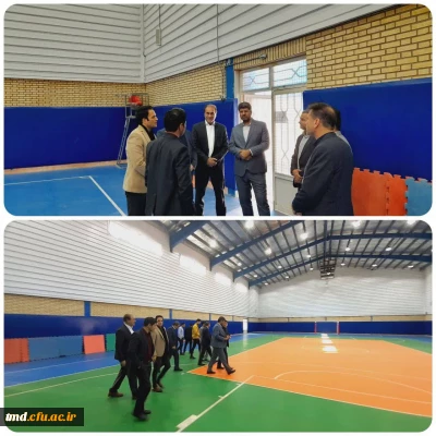 بازدید دکتر خواجوی دبیرکل فدراسیون ورزشهای دانشگاهی، دکتر خادملو رئیس هیات ورزشهای دانشگاهی استان  خراسان رضوی وآقای احمدیان دبیر هیات از مجموعه های ورزشی دانشگاه فرهنگیان نیشابور 