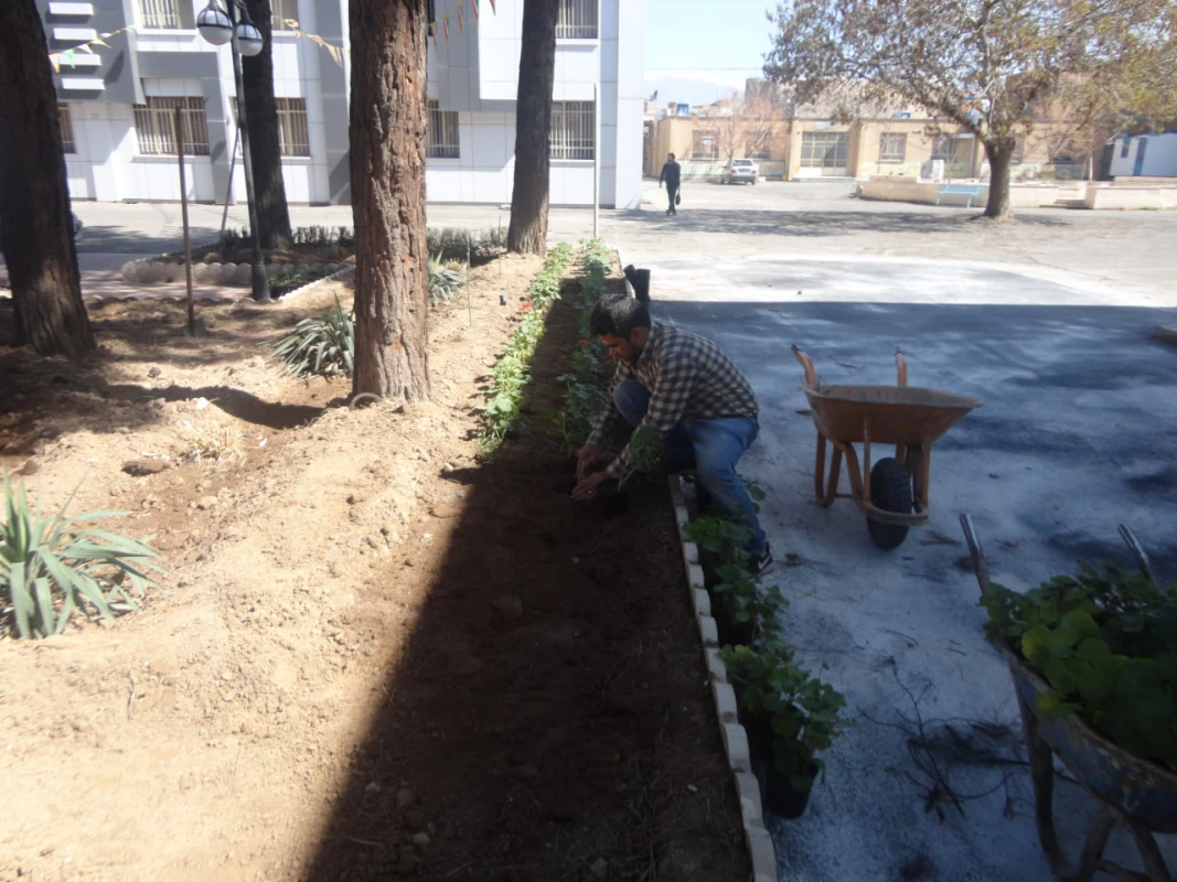 همزمان با روز درختکاری انجام شد : 
غرس نهال و کاشت گل در محوطه دانشگاه فرهنگیان واحد دانشور  2