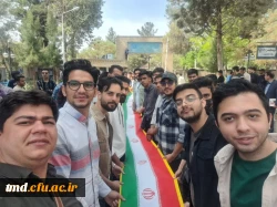 در پی اعلام حمایت از عملیات سپاه پاسداران انقلاب اسلامی  و وعده صادق صورت گرفت : 
اجتماع بزرگ دانشجویان واحد دانشور نیشابور  5