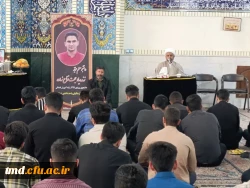 با حضور خانواده  دانشجو معلم فقید زنده یاد حجت فتاح زاده برگزار شد : 
حضور پرشور اساتید ، کارکنان و اساتید واحد دانشور در مراسم یادبود و ترحیم مرحوم فتاح زاده  2