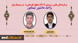 نفرات برگزیده علمی در نیمسال اول 403-402  واحد دانشور نیشابور  6