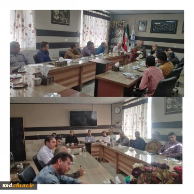 با حضور کارکنان اداری واحد دانشور برگزار شد : 
جلسه شورای اداری 