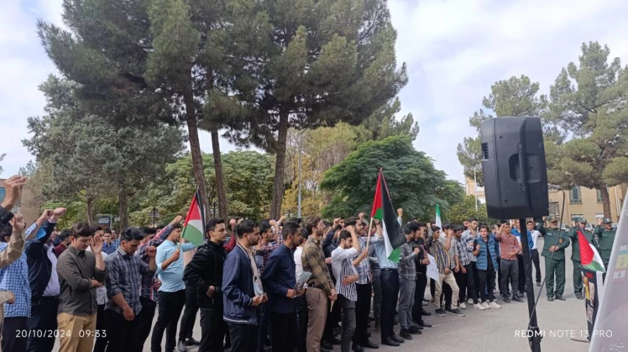 همزمان با شهادت شهید یحیی سینوار و تجاوز رژیم صهیونیستی انجام شد : 
تجمع اعتراضی دانشجویان واحد دانشور نیشابور 5