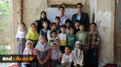 تقدیر از ایثار آموزشی دانشجوی واحد دانشور توسط دکتر عربخانی ریاست دانشگاه  با حضور در روستای قراچه از توابع شهرستان کوهسرخ 6